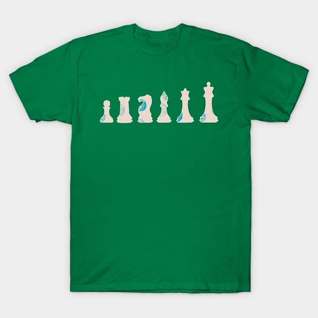 CHESS BOARD GAME SKILL SHATRANJ T-Shirt by Lin Watchorn 